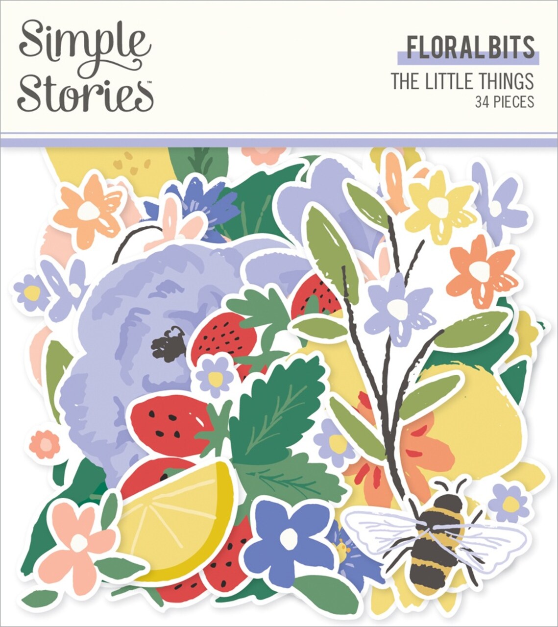 Simple Stories The Little Things Floral Bits Die-Cut Ephemera